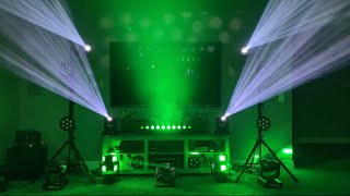 Home Light Show 8 DMX Controlled Moving Heads Pars and More [upl. by Eiramnaej]