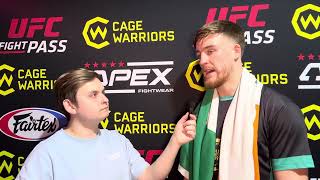 Cage Warriors 180 Paddy McCorry Speaks About Using His Ultimate Fighter Experience [upl. by Braun]