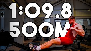 1098 500m WORLD RECORD on the Rowing Machine  Phil Clapp [upl. by Anaitsirc]