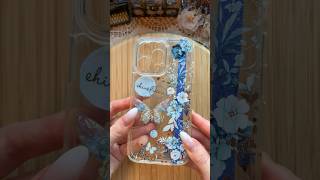 ASMR phone case DIY🦋✨💙asmr diy phonecase fyp fypシ゚viral aesthetic blue journal scrap [upl. by Nezah]