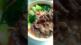 Buckwheat noodles with beef and bok choy food shorts noodles [upl. by Adnak]