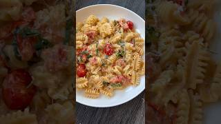 Creamy Boursin Cheese Pasta with Tomatoes Recipe 😍 foodshorts [upl. by Ahsauqal725]