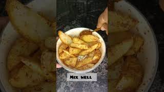 Potato wedges in air fryer airfryerrecipes potatowedgesrecipe zerooilsnacks airfryerrecipes [upl. by Moulton564]