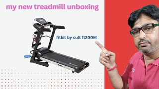 MY NEW TREADMILL UNBOXING Fitkit by Cult FT200M 45HP Peak Treadmill  unboxing  BEST TREADMILL [upl. by Yrhcaz]