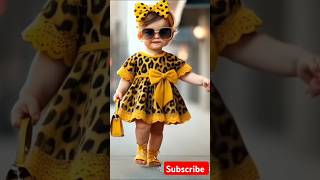 Toddler Fashion Icon Leopard Print and Fierce Style shorts cutebaby kidstrends [upl. by Jeannie751]