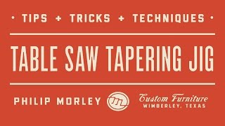 Table Saw Tapering Jig [upl. by Elleined877]