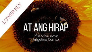 At Ang Hirap  Piano Karaoke  Lower Key [upl. by Yesnyl249]