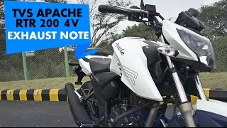 New TVS Apache RTR 200 4V Stock Exhaust Note  PowerDrift [upl. by Nonnah]