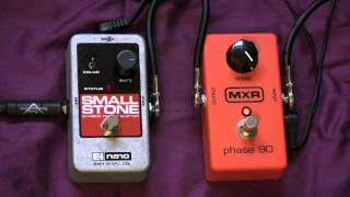 MXR Phase 90 VS Electro Harmonix Small Stone Phaser Pedal Shootout [upl. by Blankenship]