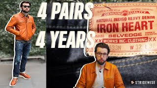 4PAIR IRON HEART JEANS REVIEW Updated The toughest raw denim [upl. by Adaven582]