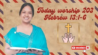 today worship 203  Hebrew 1316 teluguchristianworship teluguchristianworshipmessages my [upl. by Acilef]