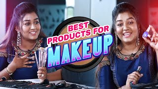 Best Makeup Products Girls Must Have  Actress Rhemas Makeup Bag  Rhema Ashok Interview [upl. by Munroe947]