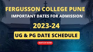 Fergusson College Admission Important Dates FC Pune 2023 [upl. by Jacobine]