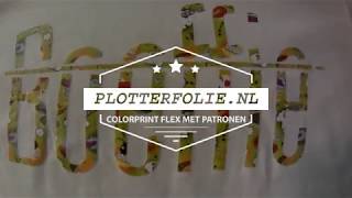 Tshirt bedrukken met ColorPrint flexfolie met patronen  Plotterfolienl [upl. by Elwira]