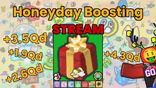 Bee Swarm Simulator Stream Opening the Mondo Gift Box and Boosting for 400QD HONEY [upl. by Asiat]