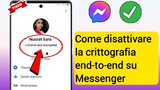 Come disattivare la crittografia endtoend in Messenger 2024 [upl. by Yunick]