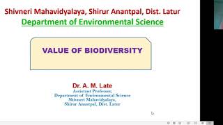 Value of Biodiversity [upl. by Anehs]