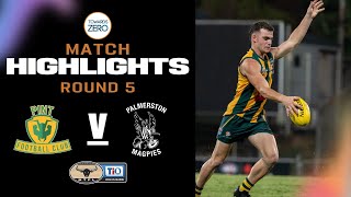 202425 TIO NTFL Highlights PINT v Palmerston Round 5 [upl. by Eelirak]