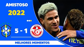 FIM DO HEXA  Brasil 5 x 1 Tunísia  melhores momentos  ÚLTIMO JOGO DA SELEÇÃO ANTES DA COPA MUNDO [upl. by Berthold246]