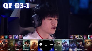 TES vs T1  Game 1  Quarter Final LoL Worlds 2024  Top Esports vs T1 G1 full [upl. by Neirod238]