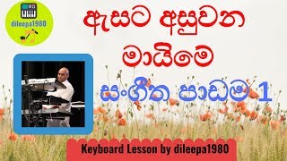 Esata Asuwana Maime Keyboard Lesson Part 1 dileepa1980 [upl. by Shelden]