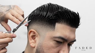 How to do a perfect MID FADE with combover haircut barber menshair barbershop [upl. by Ainig]