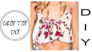 Crop top DIY  free pattern  patrón gratis Subtitled [upl. by Heller]