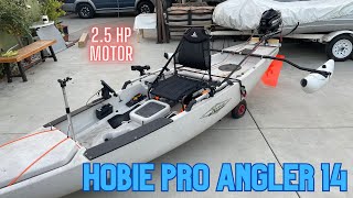 Hobie Pro Angler 14  25hp Outboard Mod  Motor Kayak [upl. by Enella]