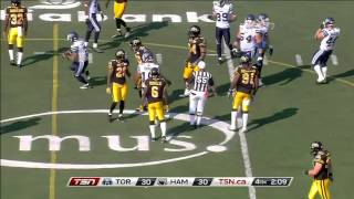 CFL Chad Owens Incredible OneHanded Catch  Week 10 2012 [upl. by Solange]