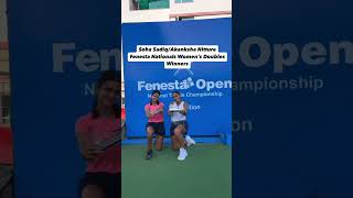 Soha SadiqAkanksha Nitture  Fenesta Nationals Women’s Doubles Winners [upl. by Groome]