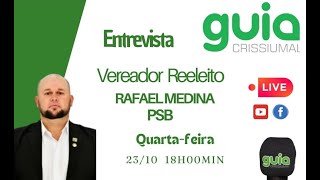 Entrevista com o Vereador Reeleito de Crissiumal Rafael Medina PSB [upl. by Amary]