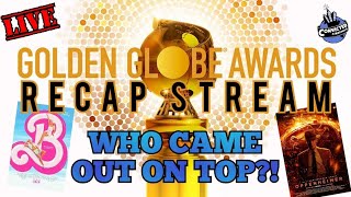 GOLDEN GLOBES RECAP STREAM  OPPENHEIMER amp POOR THINGS WIN IT BIG [upl. by Trinatte]