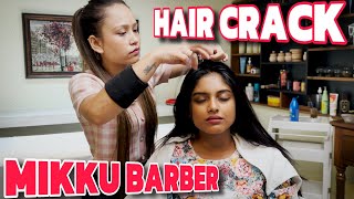 Hair cracking head massage therapy by Mikku Barber to reduce headache n Stress 💈ASMR [upl. by Nueovas]