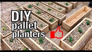 Making Pallet Planters with left over pallets DIY [upl. by Armilda]