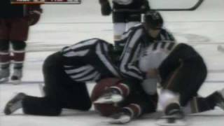 James Wisniewski vs Keith Yandle Oct 31 2009 [upl. by Uchida722]