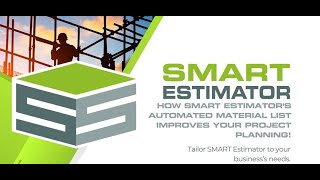 SMART Estimator  Automatic detailed material lists [upl. by Tirzah]