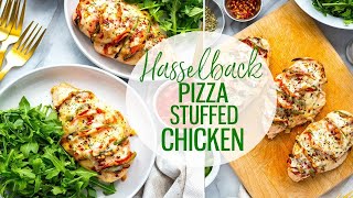 Hasselback Pizza Stuffed Chicken [upl. by Annekcm]