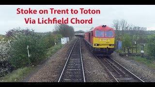 Cab View Stoke on Trent to Toton Via Lichfield Chord [upl. by Ojybbob409]