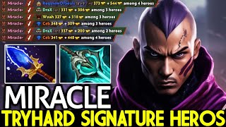 MIRACLE Anti Mage TryHard with Signature Heros Crazy Plays Dota 2 [upl. by Annawaj]