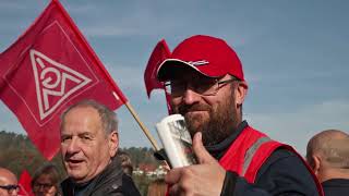 Aktionstag in Eisenach  In den Marken getrennt in der IG Metall vereint [upl. by Acyre254]