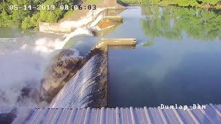 Video shows moment dam gate collapsed at Lake Dunlap [upl. by Auhsaj524]