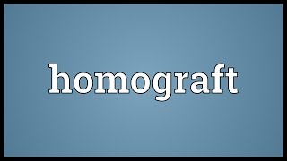 Homograft Meaning [upl. by Ariad]