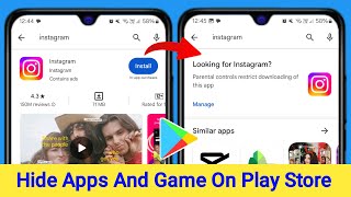 How to Hide Apps And Game On Play Store 2024  Hide Play Store Apps And Games [upl. by Jepum]