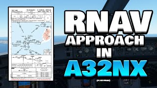 FlyByWire A32NX Tutorial How to do RNAV Approach in Microsoft Flight Simulator MSFS [upl. by Colby405]