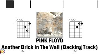 PINK FLOYD Another Brick In The Wall BACKING TRACK FCN GUITAR CHORDS amp LYRICS [upl. by Benioff]