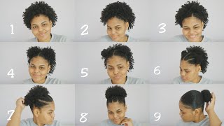 9 QUICK amp EASY STYLES FOR NATURAL HAIR  SHORTAWKWARD LENGTH [upl. by Yeslaehc]