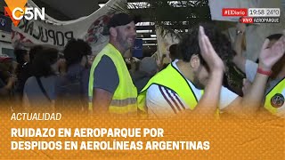 RUIDAZO en AEROPARQUE denuncian DESPIDOS en AEROLÍNEAS ARGENTINAS [upl. by Kcirted]