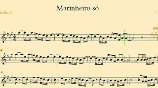 MARINHEIRO SÓ  PARTITURA MELODIA PARA VIOLINO [upl. by Drofxer23]