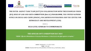 AFRICAN ANTICORRUPTION DAY 2024 SEMINAR  11JUL24 [upl. by Ydnih]