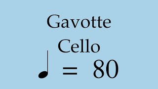 Suzuki Cello Book 3  Gavotte  Piano Accompaniment  80 BPM [upl. by Ihcalam627]